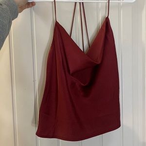 Lulus maroon cow neck top